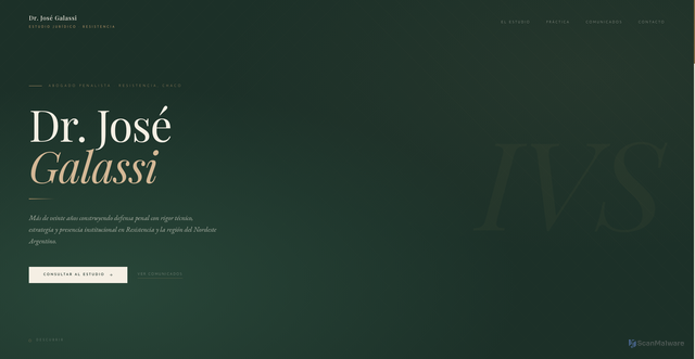 Security scan screenshot of http://galassi.ar/