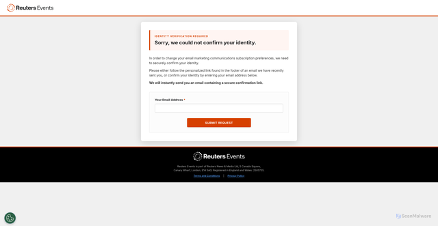 Security scan screenshot of https://resources.reutersevents.com/pc-2?utm_campaign=7507_11aug26_ta_original&utm_medium=email&utm_source=Eloqua&elqTrackId=8153638c8c1d4991af3777c3d85b8618&elq=86ec91059b4918946518cbea981754&elqaid=105387&elqat=1&elqCampaignId=94745&elqak=8AF5656F9ABB1F96C5EF828810ED2C4D810E374F8440590C93A5F56FB91149EA2555