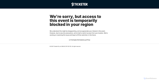 Security scan screenshot of https://premier.ticketek.com.au/shows/show.aspx?sh=WILDCATS26