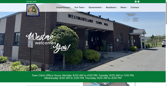 Security scan screenshot of https://townofwestmorelandny.gov/