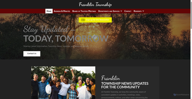 Security scan screenshot of https://franklin-townshipohio.gov/