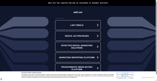 Security scan screenshot of https://www.adti.net