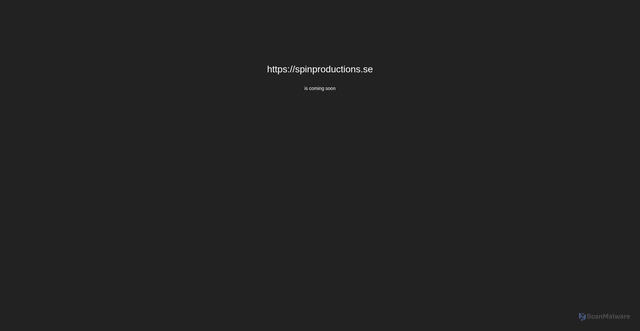 Security scan screenshot of https://spinproductions.se
