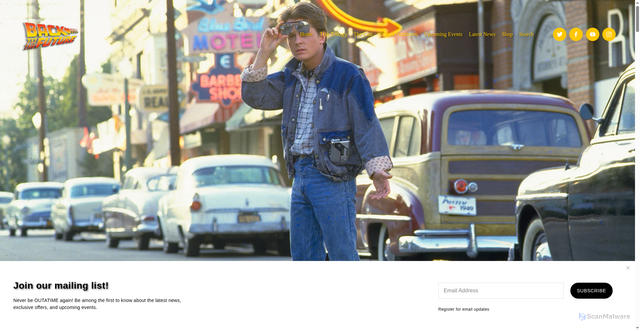 Security scan screenshot of https://www.backtothefuture.com/cast/michael-j-fox