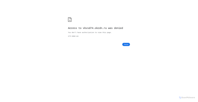 Security scan screenshot of https://vkvsd74.okcdn.ru