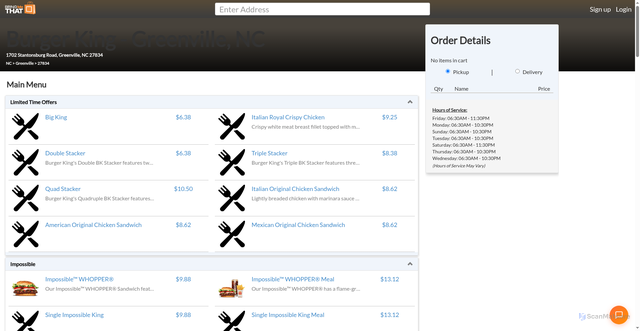 Security scan screenshot of https://www.bringmethat.com/t/nc/greenville/27834/burger-king