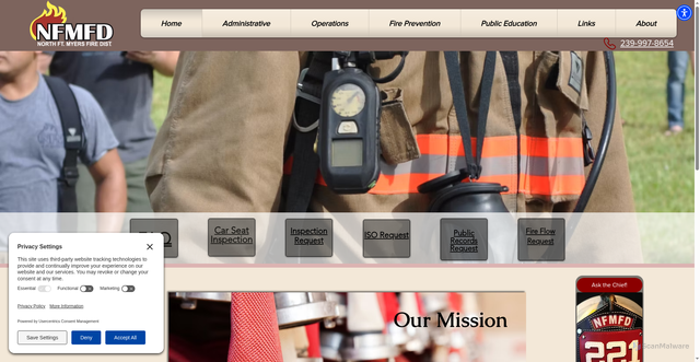 Security scan screenshot of https://www.nfmfirefl.gov/