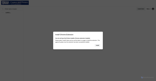 Security scan screenshot of https://mpsaz.printercloud.com
