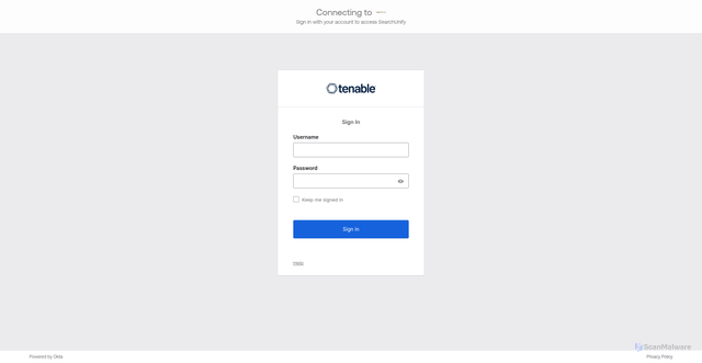 Security scan screenshot of https://tn042508p.searchunify.com