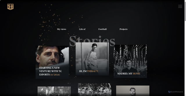 Security scan screenshot of https://www.thibautcourtois.com/stories