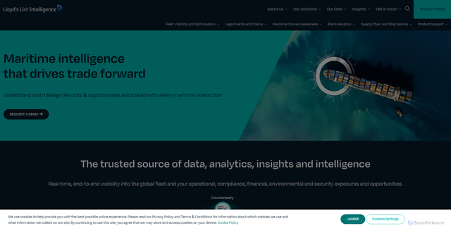 Security scan screenshot of https://lloydslistintelligence.com
