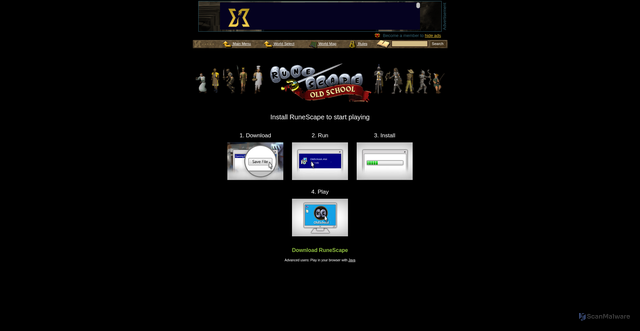 Security scan screenshot of https://oldschool104.runescape.com