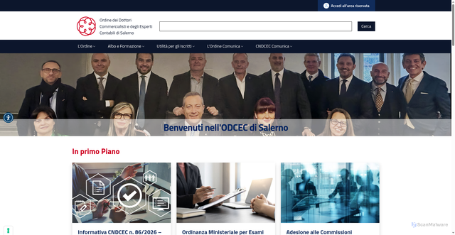 Security scan screenshot of https://www.commercialistisalerno.it