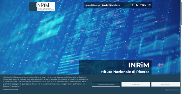 Security scan screenshot of https://www.inrim.it/it