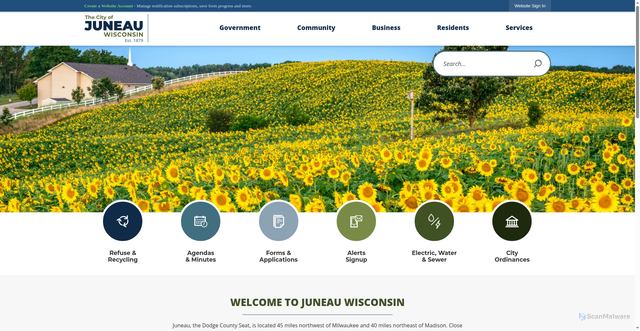 Security scan screenshot of https://cityofjuneauwi.gov/