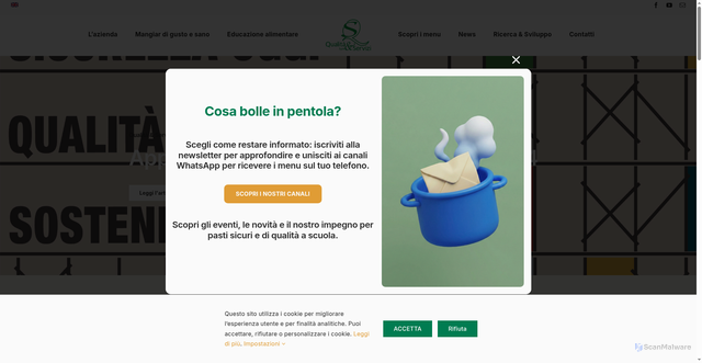 Security scan screenshot of https://www.qualitaeservizi.com/