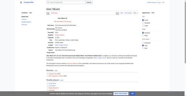 Security scan screenshot of https://football.miraheze.org/wiki/Inter_Miami