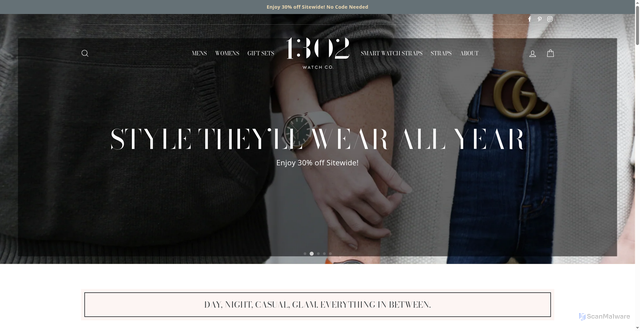 Security scan screenshot of https://www.1302watch.com