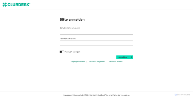Security scan screenshot of https://app.clubdesk.com