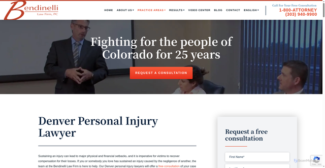 Security scan screenshot of https://www.colawfirm.com/denver-personal-injury-attorney/