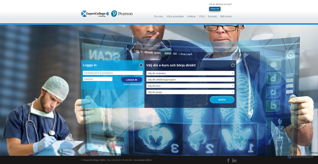 Security scan screenshot of https://expertcollege.se