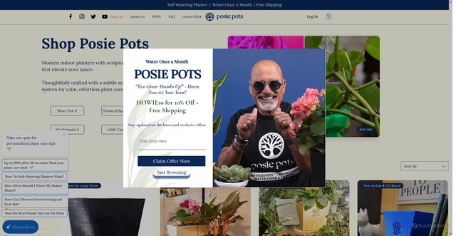 Security scan screenshot of https://www.posiepot.com/shop-all?srsltid=AU7gw4WYtESPmJwV-F89War8N-JSg6d5fv8NKhs2vClzBIW7TqncuWdb