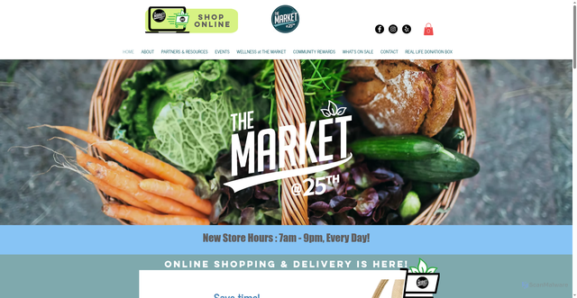 Security scan screenshot of https://www.themarketat25th.com/