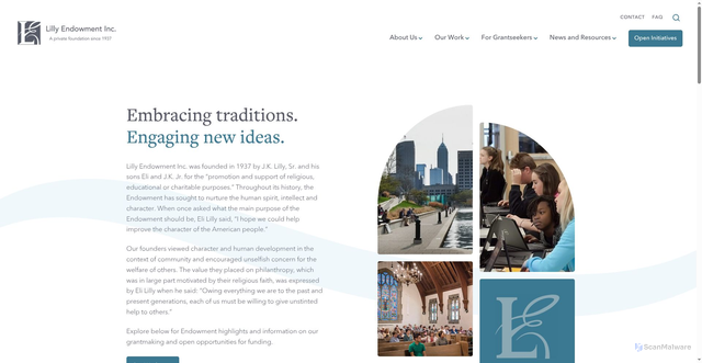 Security scan screenshot of https://lillyendowment.org/
