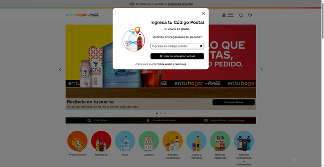 Security scan screenshot of https://www.coca-colaentuhogar.com/