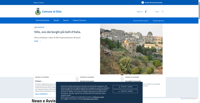 Security scan screenshot of https://www.comune.stilo.rc.it