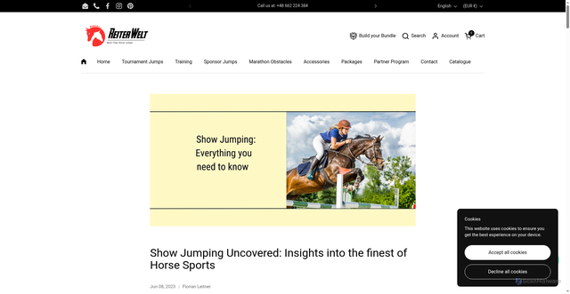 Security scan screenshot of https://reiterwelt.eu/blogs/our-latest-posts/show-jumping-uncovered-insights-into-the-finest-of-horse-sports?srsltid=AYCX9vL6IIb2MclZa57pbxC63Y5LNwGSv0GLAjN9lOTMGoqbhled2uVo