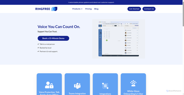 Security scan screenshot of https://ringfree.com
