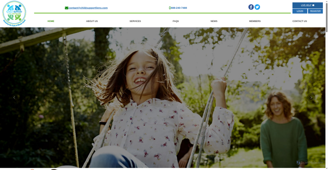 Security scan screenshot of https://childsupportliens.com