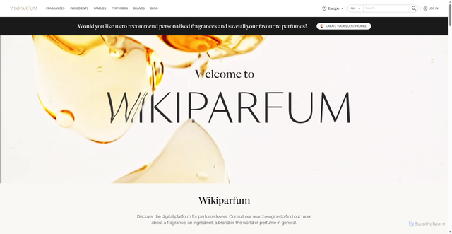 Security scan screenshot of https://wikiparfum.com