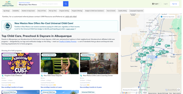 Security scan screenshot of https://childcare.ececd.nm.gov/nm/albuquerque