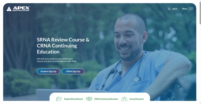 Security scan screenshot of https://apexanesthesia.com