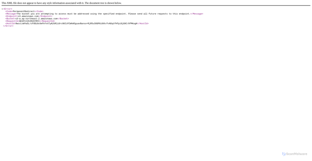 Security scan screenshot of https://s3-w.ap-northeast-2.amazonaws.com