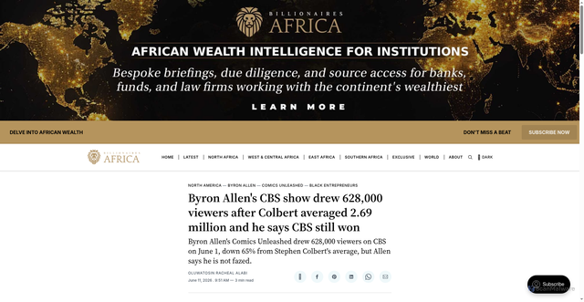 Security scan screenshot of billionaires-africa.ghost.io