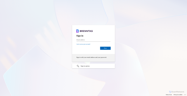 Security scan screenshot of https://brenntag01apc.sharepoint.com
