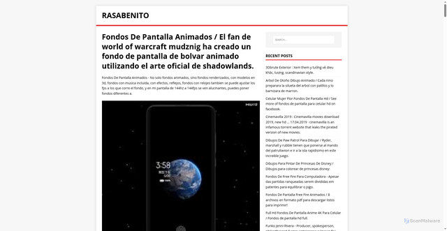 Security scan screenshot of https://otinesara.pages.dev/posts/fondos-de-pantalla-animados