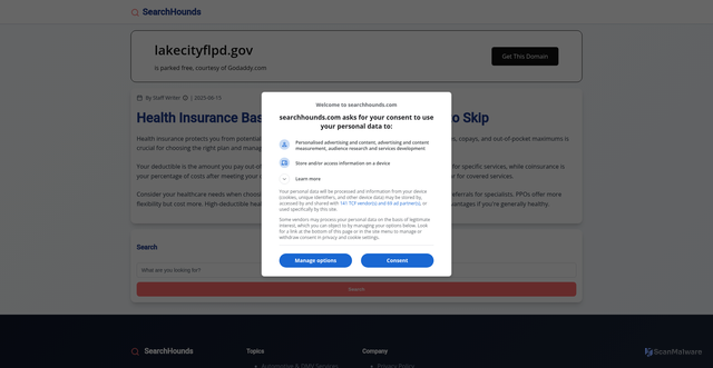 Security scan screenshot of https://lakecityflpd.gov/