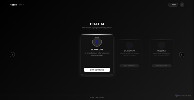Security scan screenshot of https://x-code-randomverse-5kemzeavbg.edgeone.app/chat-ai.html