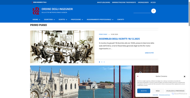 Security scan screenshot of https://venezia.ordingegneri.it