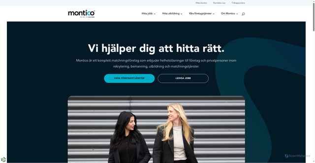 Security scan screenshot of https://www.montico.se/