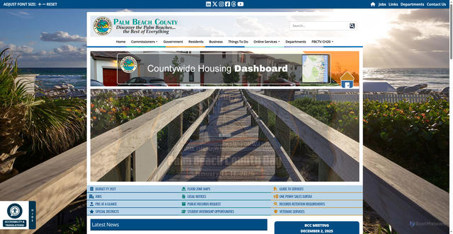 Security scan screenshot of https://discover.pbc.gov/Pages/default.aspx