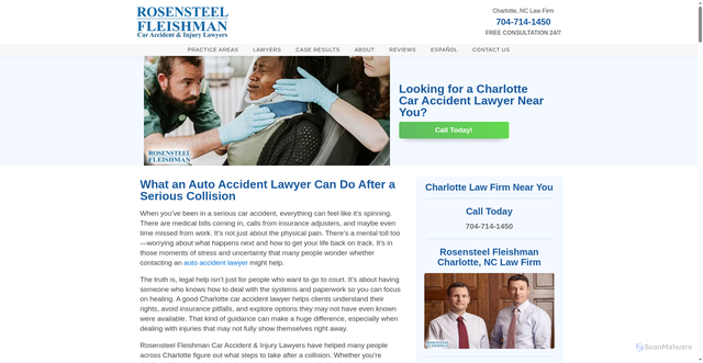 Security scan screenshot of https://www.rflaw.net/what-an-auto-accident-lawyer-can-do-after-a-serious-collision/
