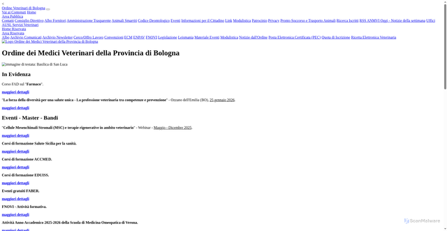 Security scan screenshot of https://www.mediciveterinari.bo.it/