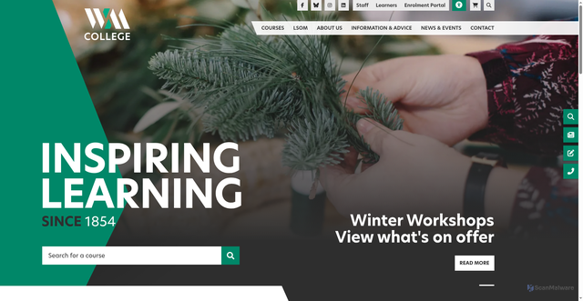 Security scan screenshot of https://www.wmcollege.ac.uk/