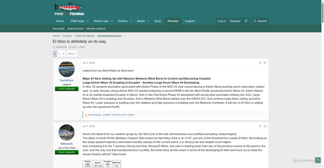 Security scan screenshot of https://pnwflyfishing.com/forum/threads/el-nino-is-definitely-on-its-way.13457/