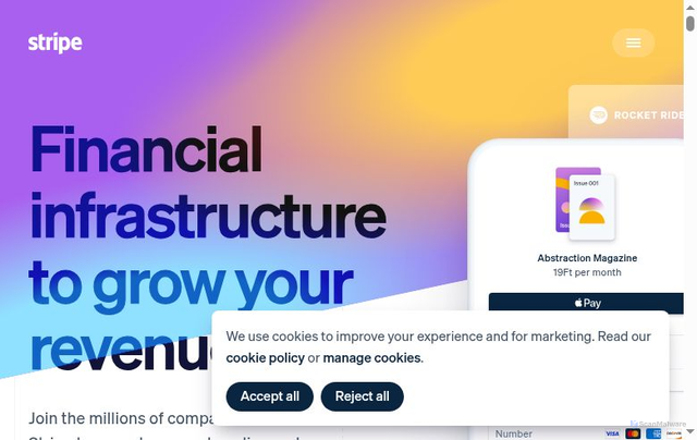 Security scan screenshot of https://www.stripe.com/